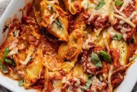 Creamy Spinach and Ricotta Stuffed Shells Recipe
