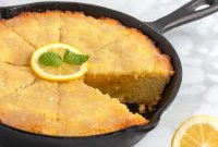 Keto Lemon Skillet Cake Recipe with Zesty Glaze