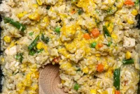 Slow Cooker Chicken and Rice with Frozen Vegetables