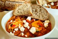 Shakshuka: Poached Eggs in Spicy Tomato Sauce