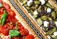 Gluten-Free Vegan Roasted Vegetable Tart with Hummus