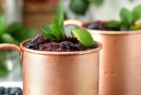 Blueberry Mint Moscow Mule Cocktail Recipe