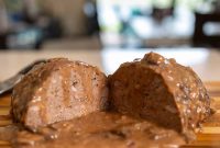 Ninja Woodfire Smoked Meatloaf with Creamy Mushroom Gravy