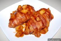 Slow Cooker Bacon-Wrapped Chicken with Apple BBQ Glaze