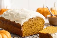 Moist Pumpkin Bread Recipe with Cream Cheese Frosting