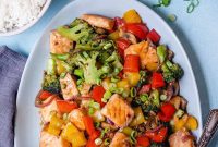 Soy-Ginger Salmon Stir-Fry with Vegetables