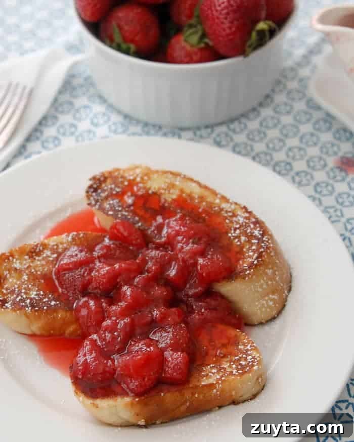 Vanilla French Toast Strawberry Syrup