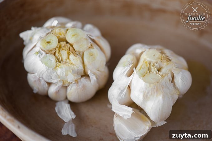 Creamy Roasted Garlic Mashed Potatoes Recipe 3 two heads of garlic with ends cut off