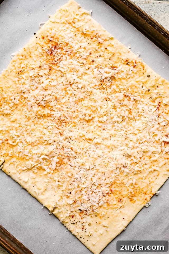 Puff pastry layered with cheese and spices. Puff pastry layered with cheese and spices.