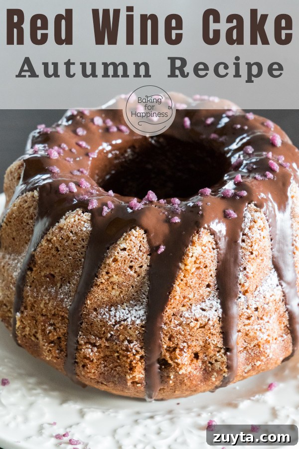 Decadent Moist Red Wine Cake Recipe 7 This red wine cake with chocolate tastes wonderfully chocolaty and aromatic. The perfect autumn recipe, so test it right away!