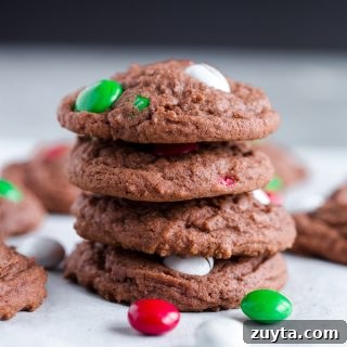 Mint Chocolate M&M Cookies