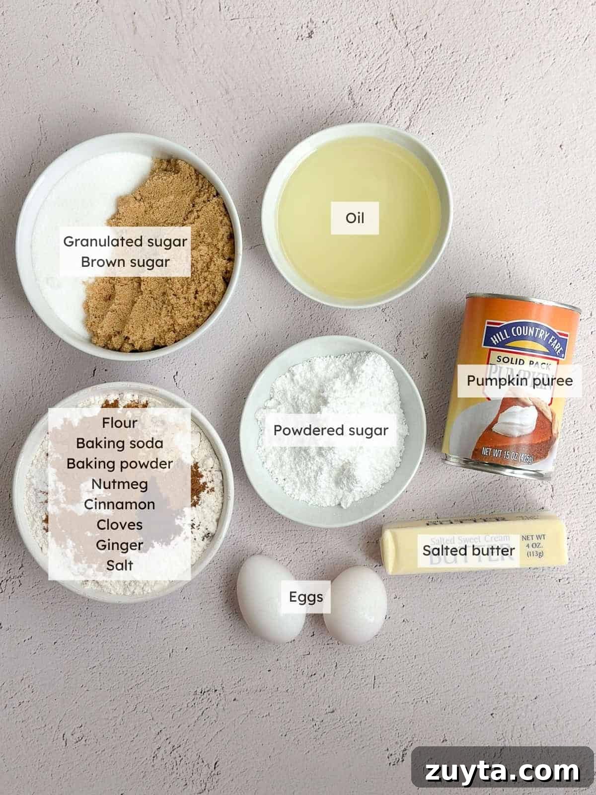 Moist Pumpkin Bundt Cake Recipe with Cinnamon Glaze 4 All of the ingredients needed to make pumpkin bundt cake.