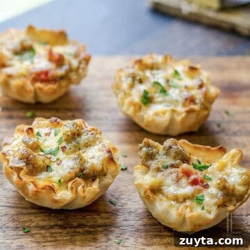 cheesy sausage rotel cups