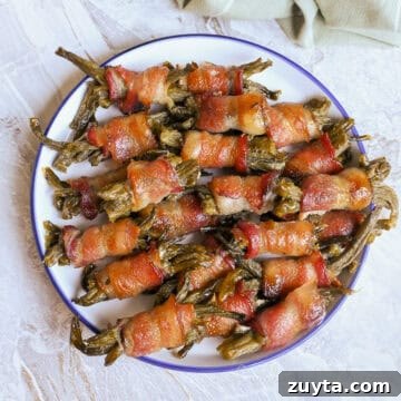 bacon wrapped green bean bundles