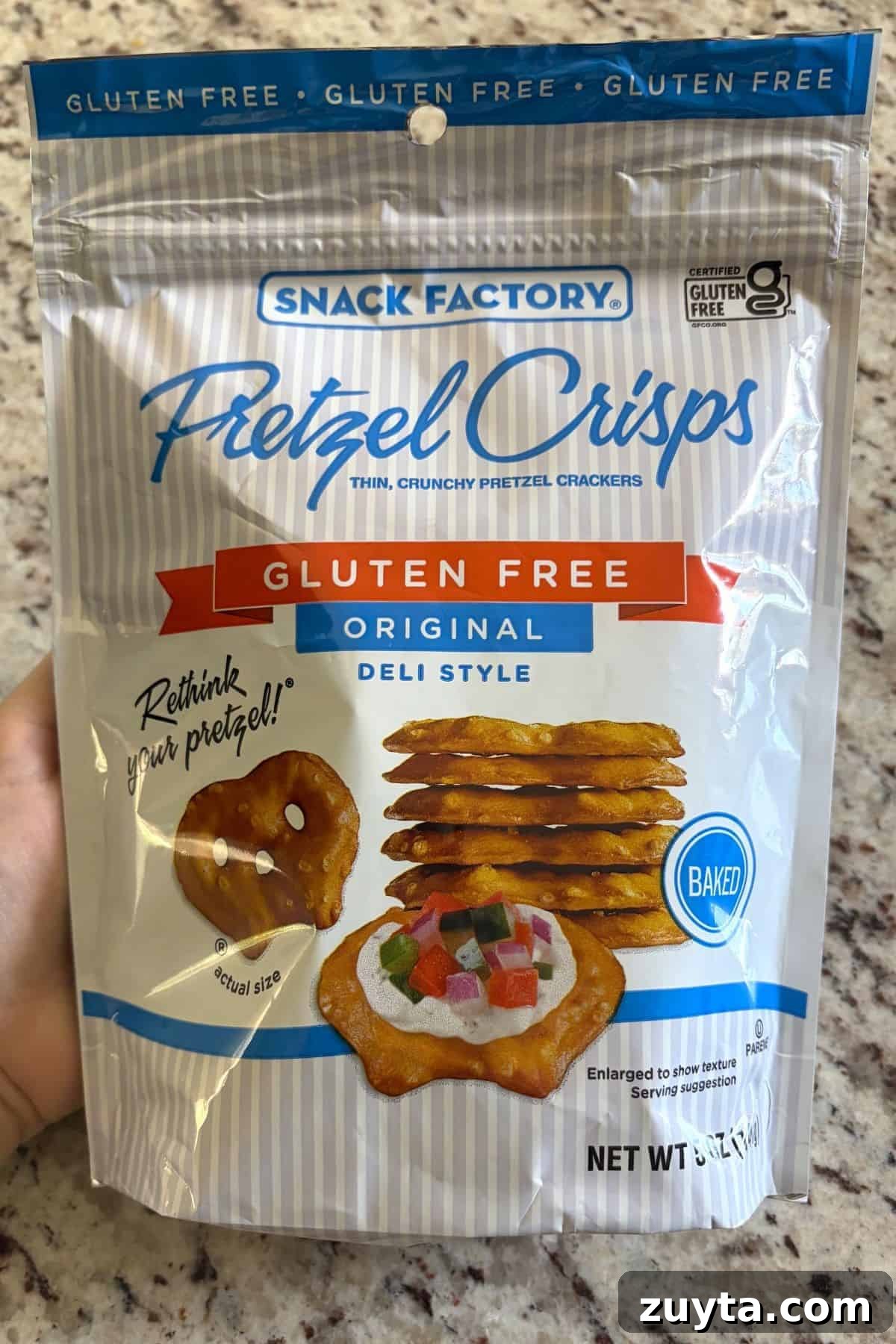 snack factory gluten free pretzel crisps