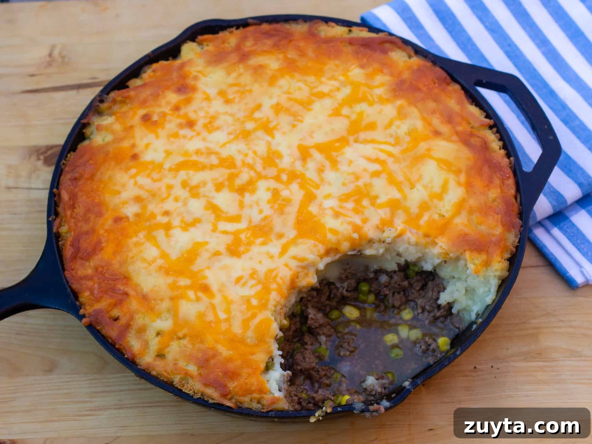 Skillet Shepherd's Pie with Cheddar Mashed Potatoes 4 How to make a shepherd's pie in a cast iron skillet
