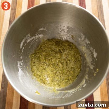Classic Italian Pistachio Cookies Recipe 6 Dough folded in with egg whites.