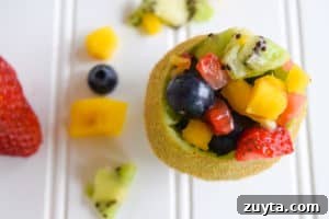 Tropical Fruit Salad in Kiwi Cups Recipe 6 tropical fruit salad in kiwi cups old image