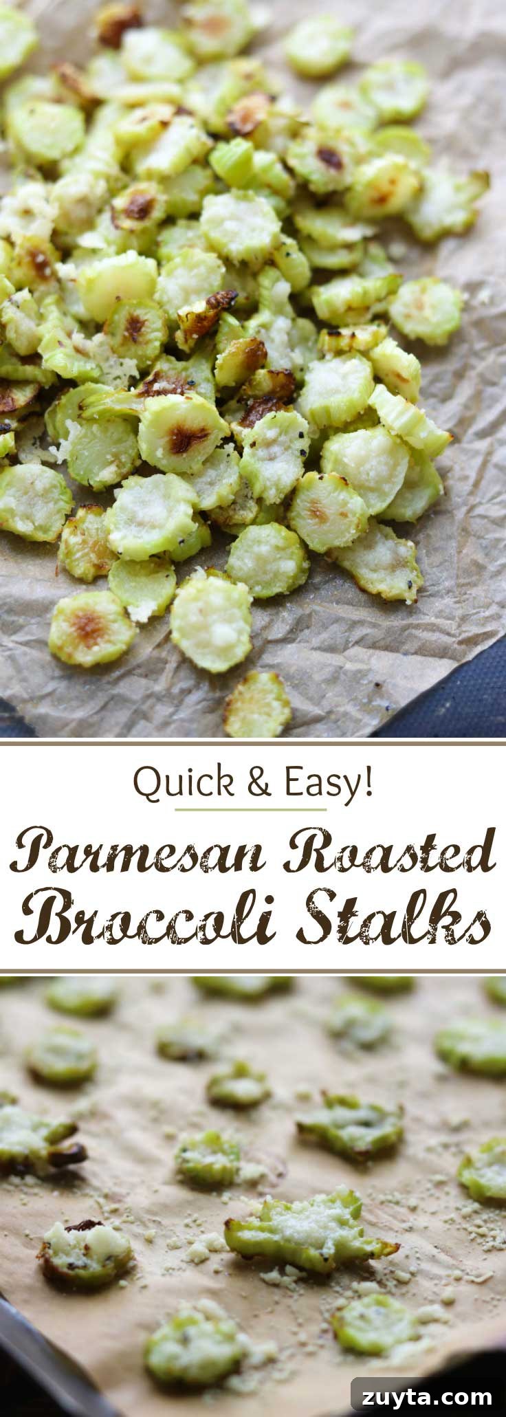 Save money – don’t throw away your broccoli stalks! Save money – don’t throw away your broccoli stalks! These Parmesan Roasted Broccoli Stalks are so easy and even kids love them!