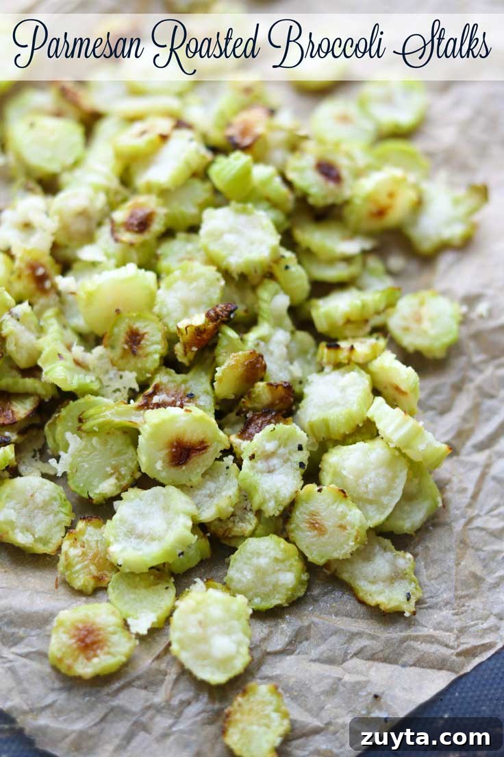 Save money – don’t throw away your broccoli stalks! Save money – don’t throw away your broccoli stalks! These Parmesan Roasted Broccoli Stalks are so easy and even kids love them!