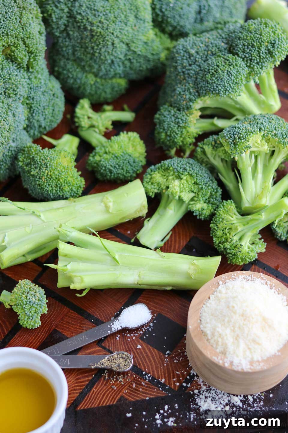 Besides leftover broccoli stalks, all you need is parmesan, olive oil, salt and pepper. Parmesan Roasted Broccoli Stalks