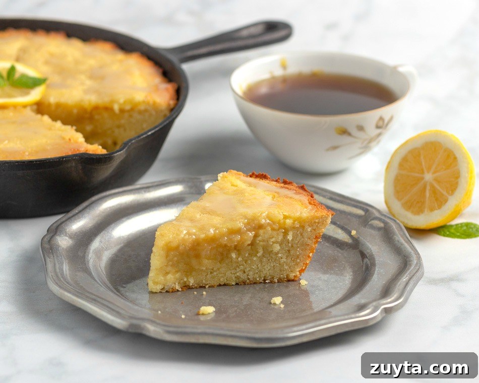 Keto Lemon Skillet Cake Recipe with Zesty Glaze 2 Keto Lemon Skillet Cake