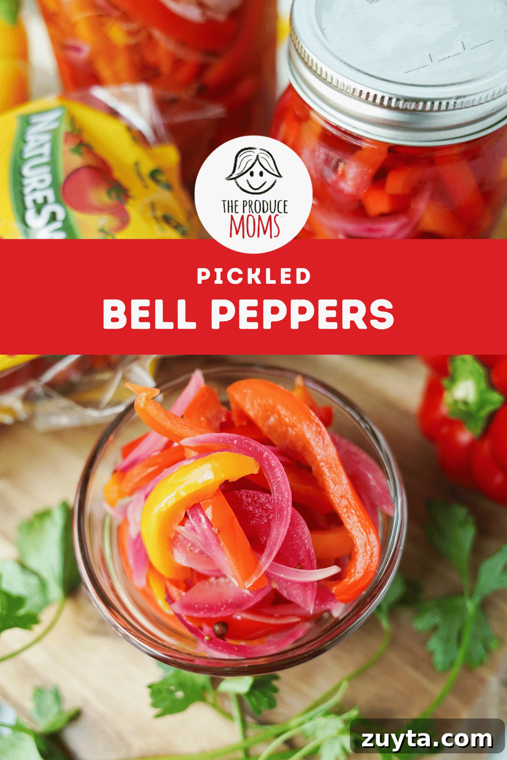 How to Make Tangy Pickled Bell Peppers at Home 10 Pinterest Pin Pickled Bell Peppers
