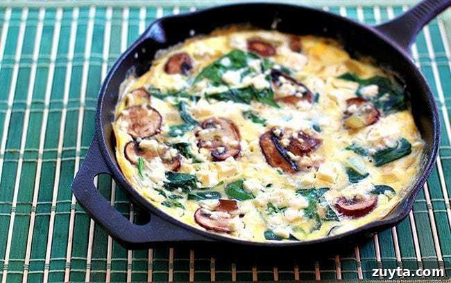 Mushroom and Spinach Frittata Recipe 2 Mushroom Spinach Frittata