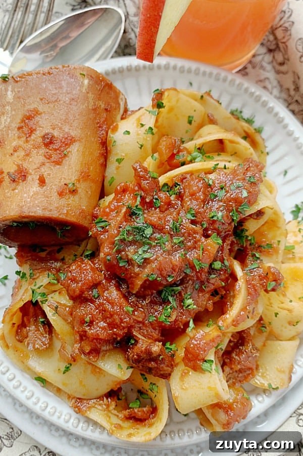 Slow Cooker Osso Buco Ragu Recipe 2 osso buco slow cooker ragu on a plate