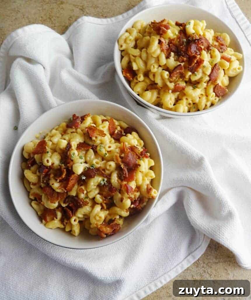 Homemade Creamy Bacon Mac and Cheese 2 Bacon Mac and Cheese Recipe