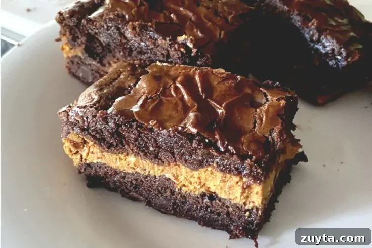 pumpkin stuffed brownies