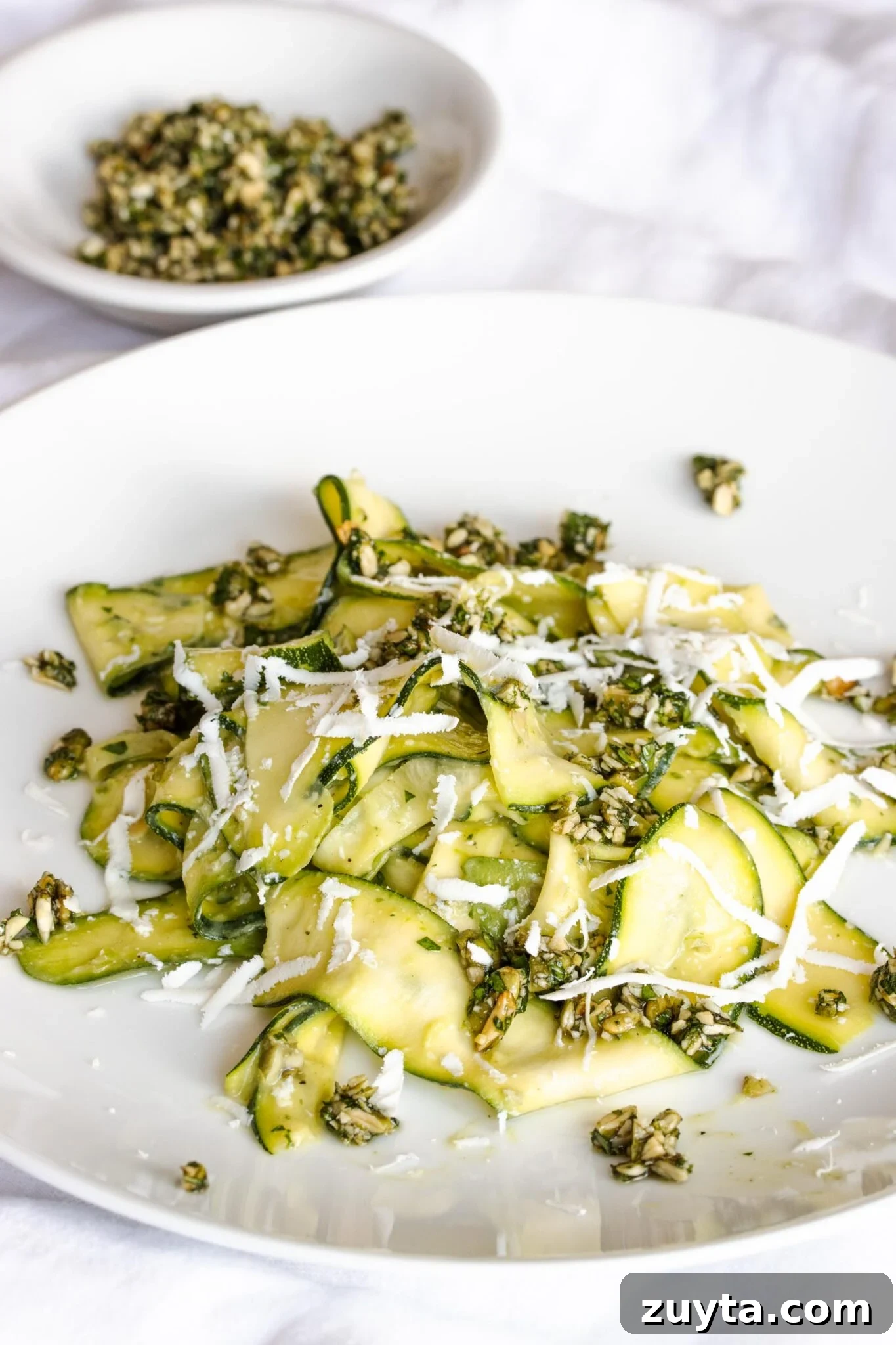 Zucchini Salad With Avocado, Pepita Parsley Gremolata