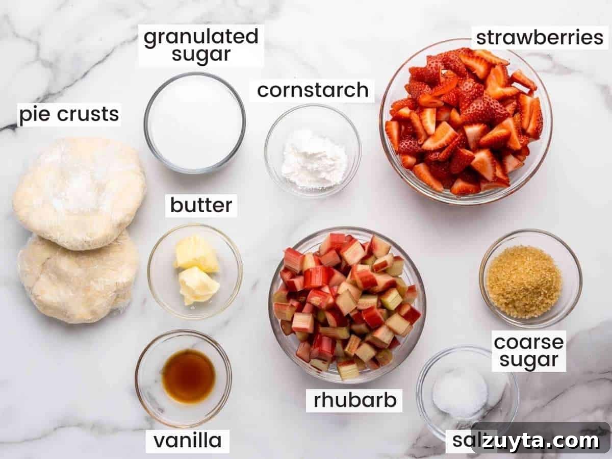 How to Make Strawberry Rhubarb Pie 4 Ingredients for Strawberry Rhubarb Pie