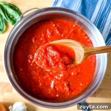 Hearty marinara sauce