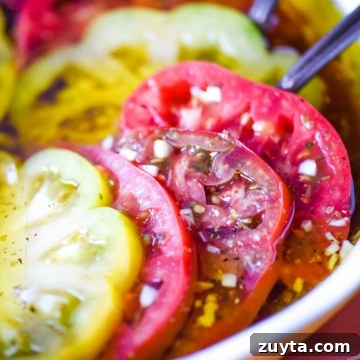 Marinated heirloom tomatoes