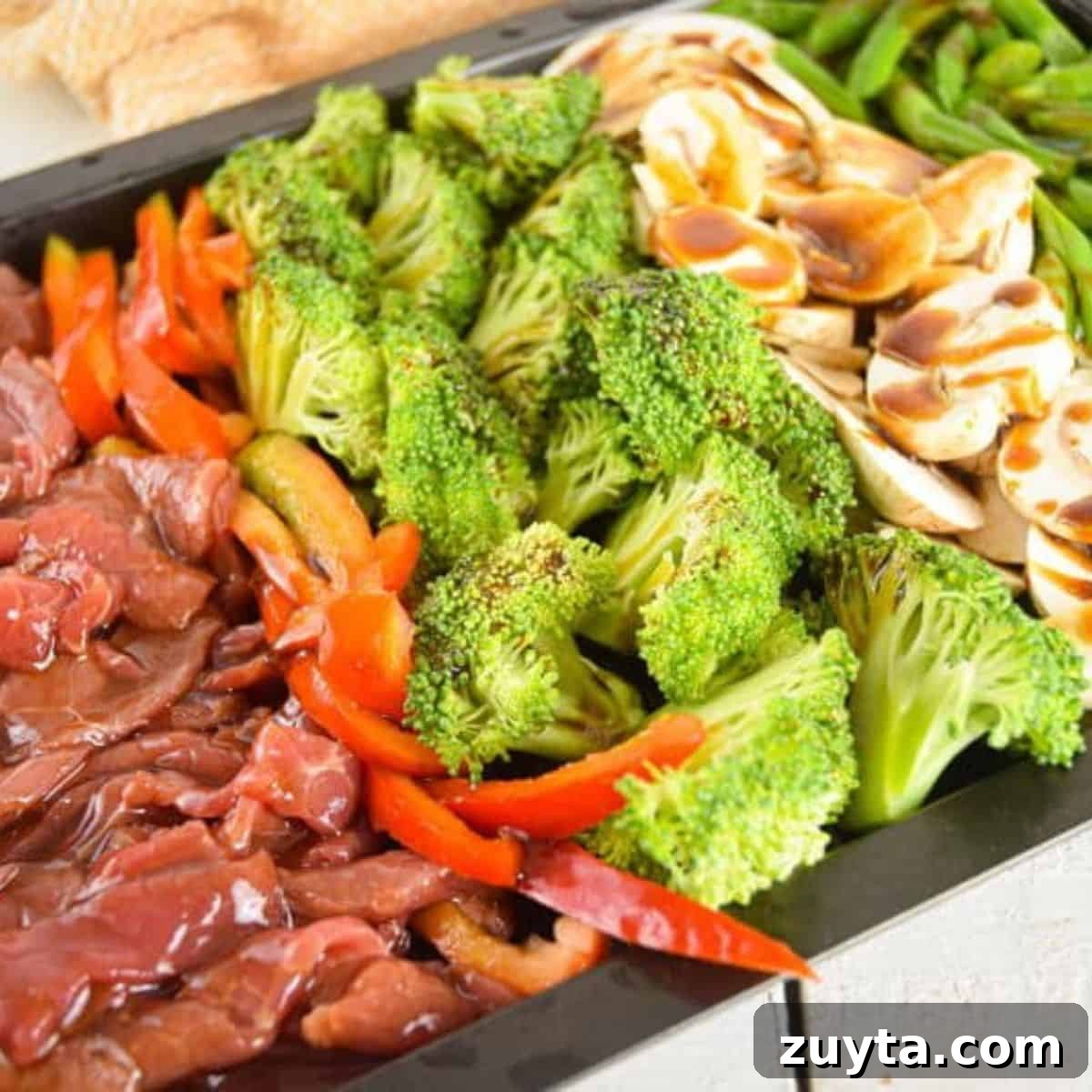 Sheet Pan Dinner Recipes for Quick Weeknight Meals 17 Sheet pan beef teriyaki.
