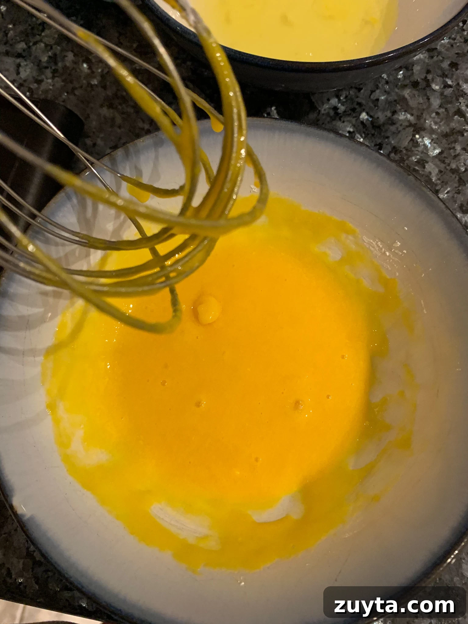 Egg and sugar mixture