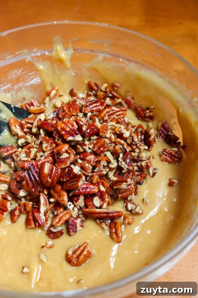 Cookie dough with pecans