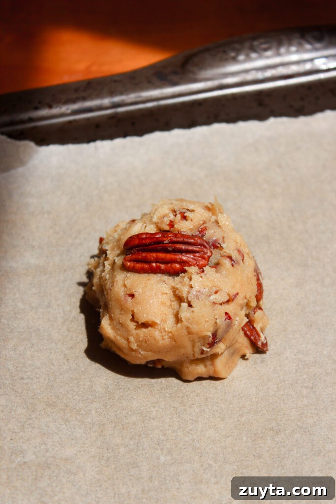 Fresh baked butter pecan cookies