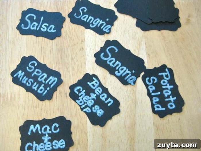 Over 60 Free Printable Labels for Home Organization 18 chalk marker name labels