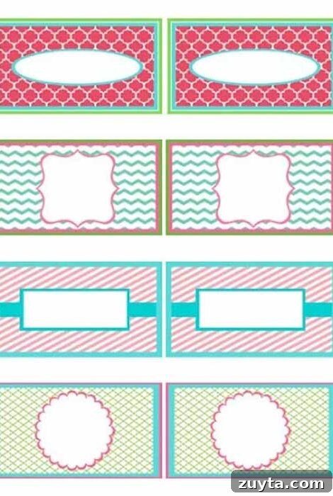 Over 60 Free Printable Labels for Home Organization 5 colorful label printable graphic