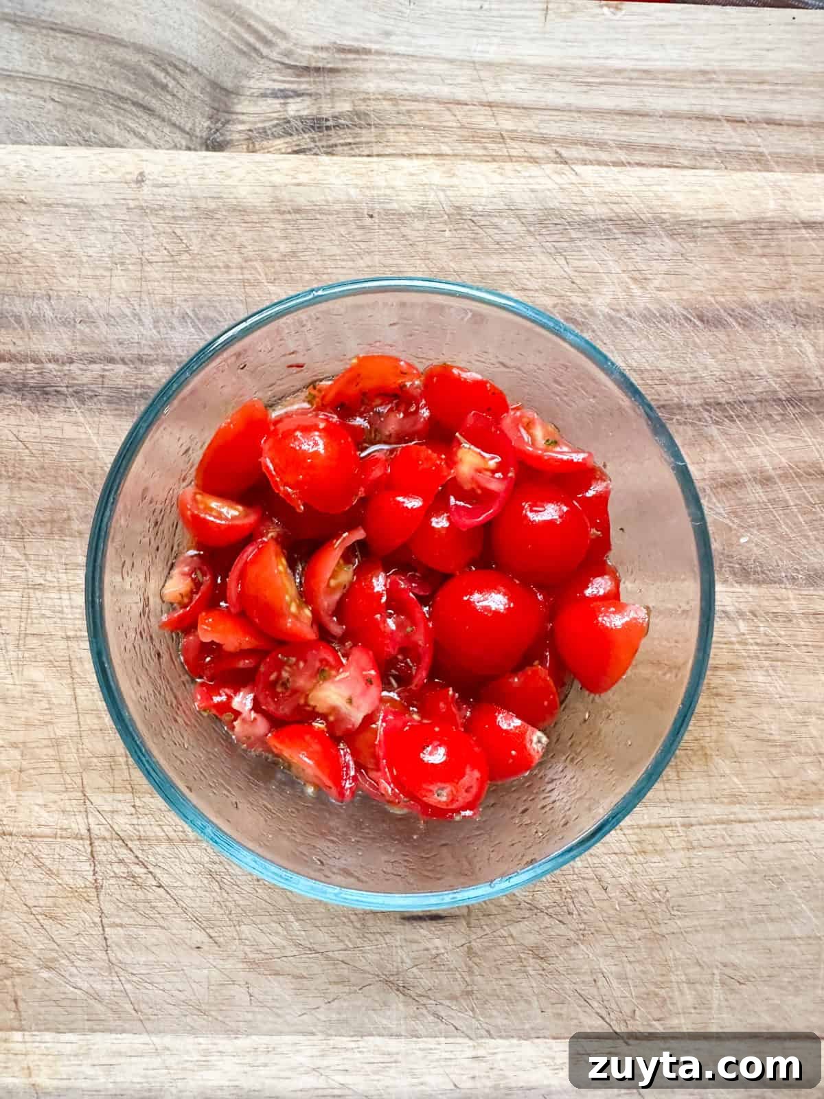 Boo-schetta: Spooky Halloween Bruschetta Appetizer 3 Tomatoes for bruschetta