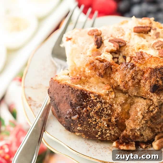 Streusel Kuchen: Classic German Coffee Cake Recipe 4 Slice of streusel kuchen with fork
