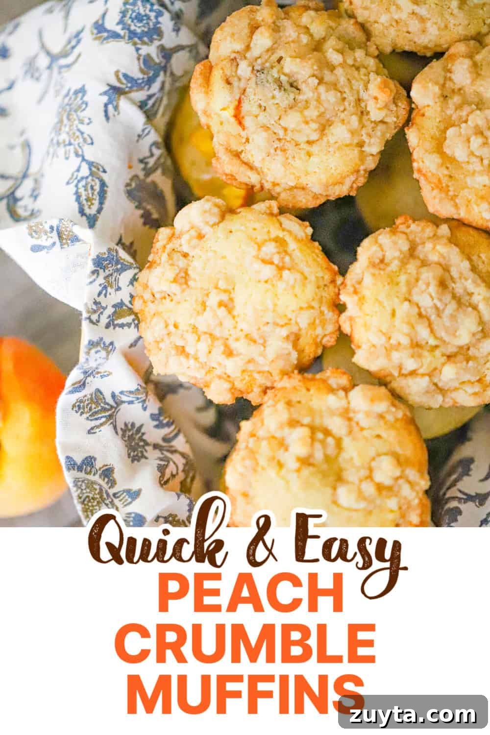 Peach Muffins with Crumble Topping Recipe 10 fruity breakfast or snack