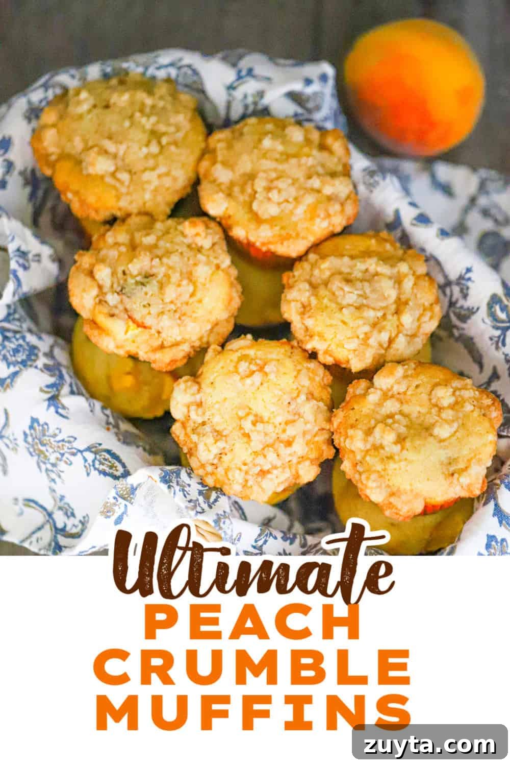 Peach Muffins with Crumble Topping Recipe 7 summer fruity breakfast or snack