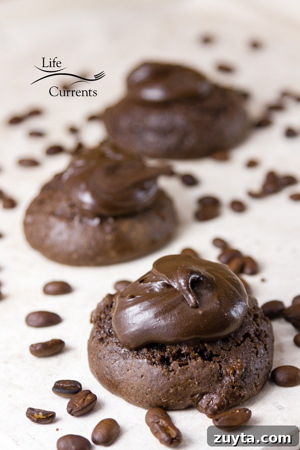 Brownie Cookies with Mocha Frosting These make the perfect Valentine’s Day dessert or a Christmas cookie exchange item.