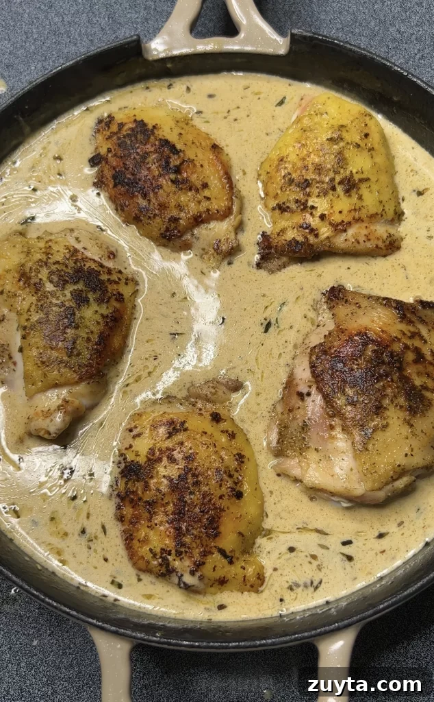 One Pan Creamy Garlic Chicken Thighs 15 img 2784 14