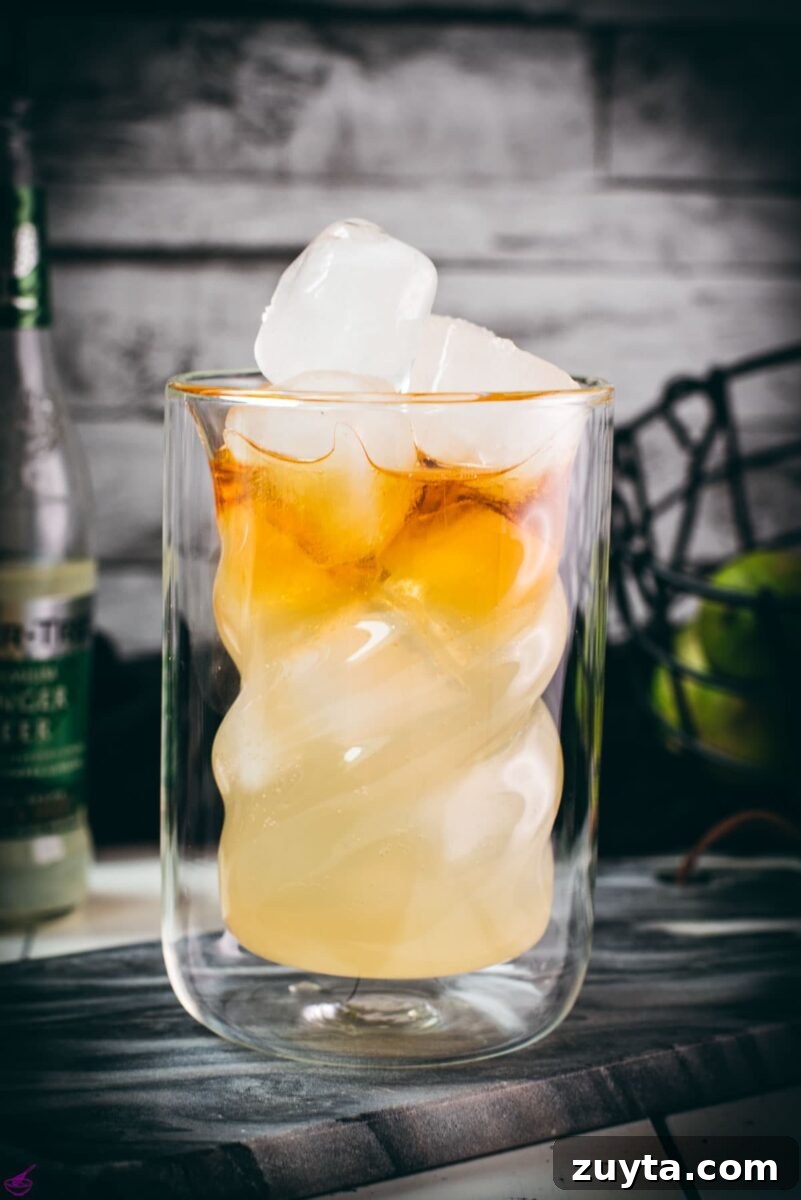 How to Make a Classic Dark and Stormy Cocktail 2 Gorgeous dark and stormy drink - a delicious, layered beauty!