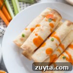 Healthy Buffalo Chicken Taquitos