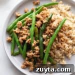 Ground Chicken Stir Fry with Green Beans